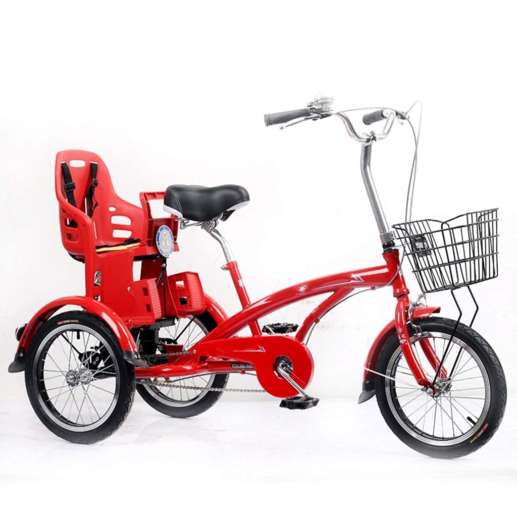 VGAGVOutdoor Riding Tricycle Adult 16 Inch 3 Wheel Bikes Three Wheel Bike For Adults Seniors Women Men Beginner Trike Tricycle With Shopping Basket Rear Brake Exercise Cruiser Bicycles