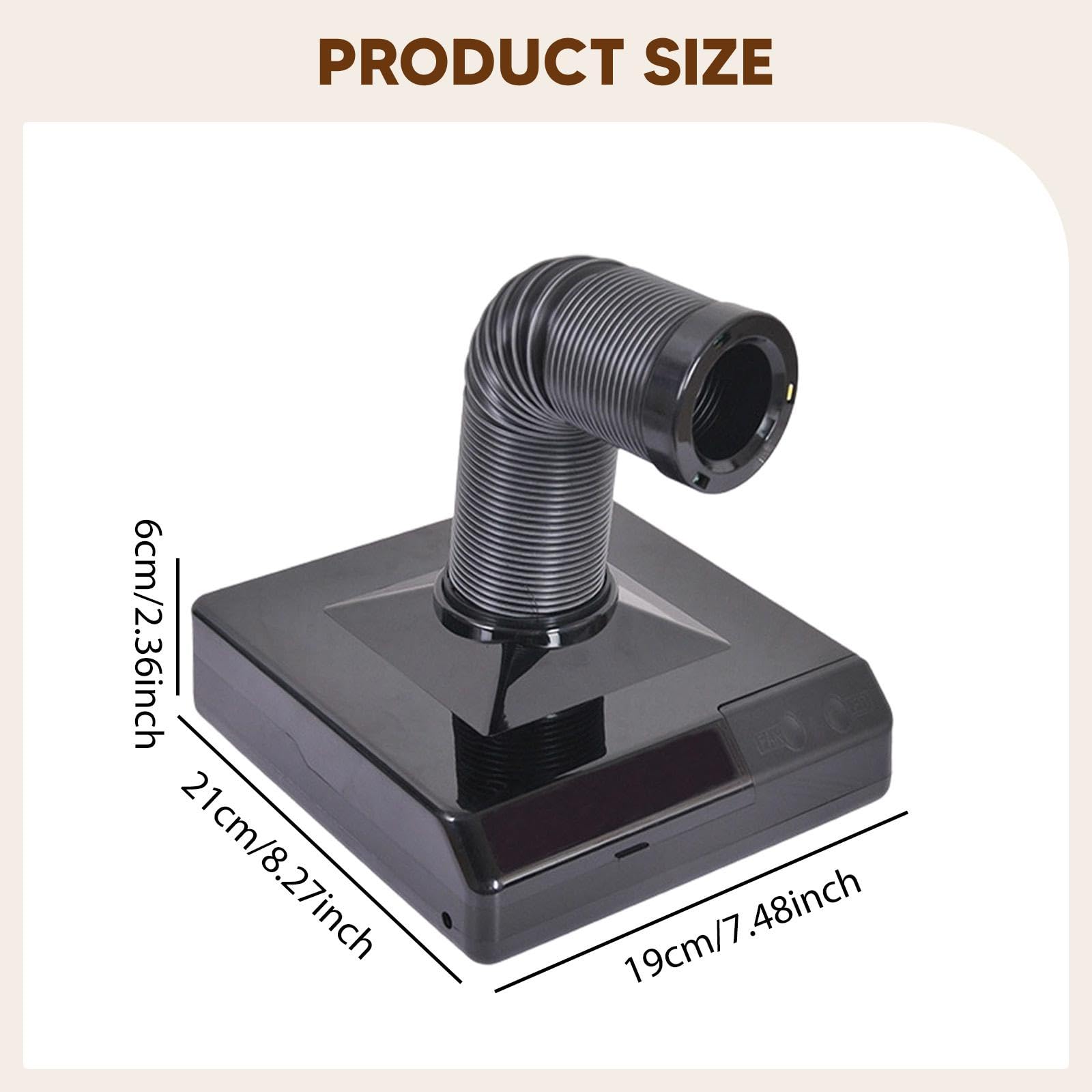 Aspiradora de mesa con tubo retráctil y giratoria, ideal para de trabajo.
