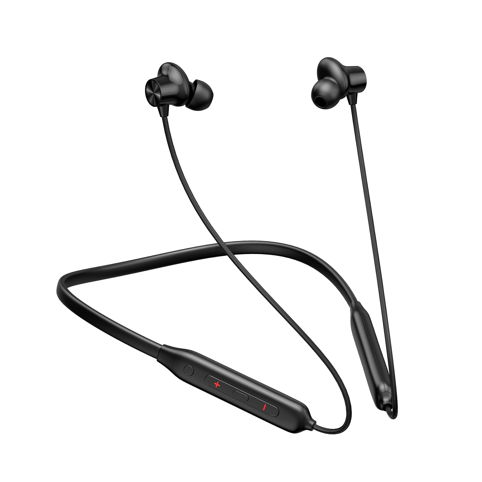 NB03 Lite Wireless Bluetooth Neckband Earphones with Mic | in-Ear Headphones with Deep Bass, Long Battery, Fast Charging, Magnetic Earbuds & Comfortable Fit for Calls, Music & Sports (Black)-image-46