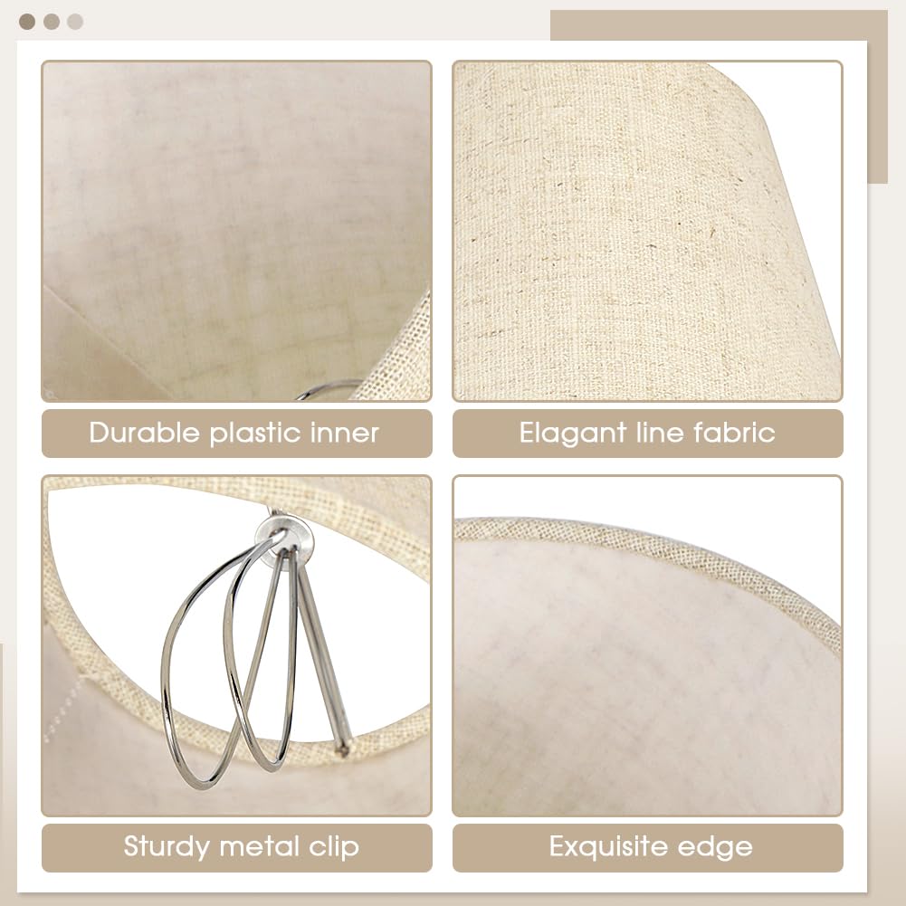 Set di 6 paralumi E14 lampadari in tessuto per lampada da tavolo, lampada da terra, lampada a sospensione 14 cm x 9 cm