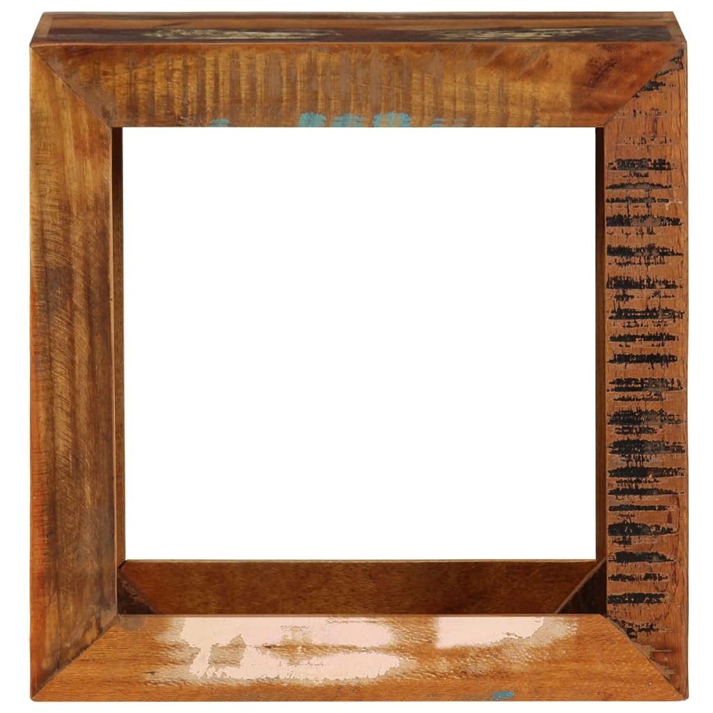 Hocker aus Massivholz 40x30x40 cm Altholz Beistelltisch Rustikal Vintage Couchtisch mit Ablagefach Unikat Massivholzmöbel für Wohnzimmer und Schlafzimmer - Braun