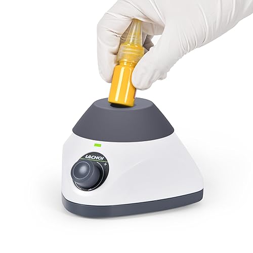 Mini mezclador Vortex de 500-3500 rpm, velocidad ajustable, función táctil, mezcla de pintura de vórtice de laboratorio, mezcla de hasta 1.7 fl oz,