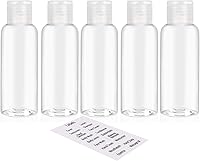 DNSEN 5 Pack TSA Approved 3.4oz Leakproof Squeeze Travel Bottles for Toiletries - Clear Plastic Containers