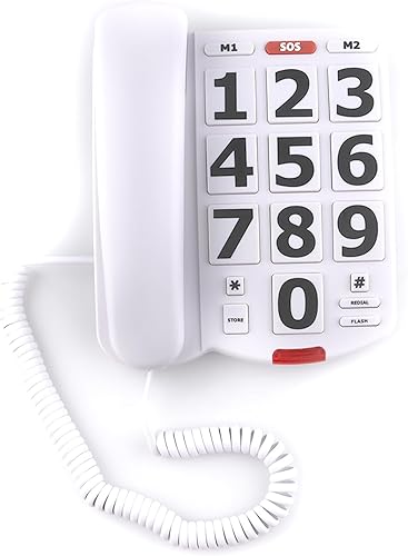 Teléfono retro, teléfono fijo clásico, teléfono vintage antiguo con cable con función de redireccionamiento, para decoración del hogar y la oficina