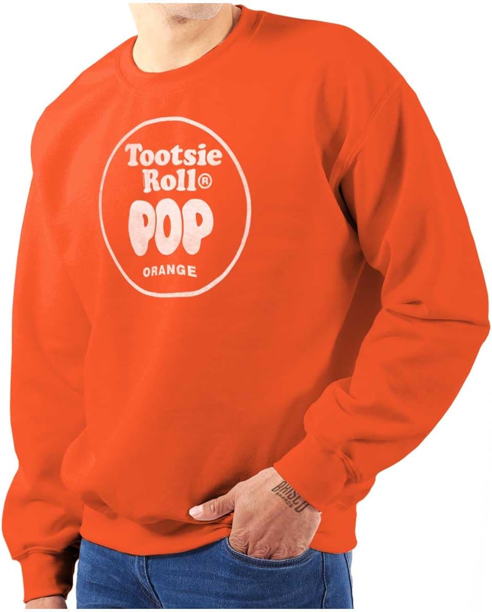 Brisco Brands Tootsie Roll Pop Orange Flavor Sweatshirt for Men or Women