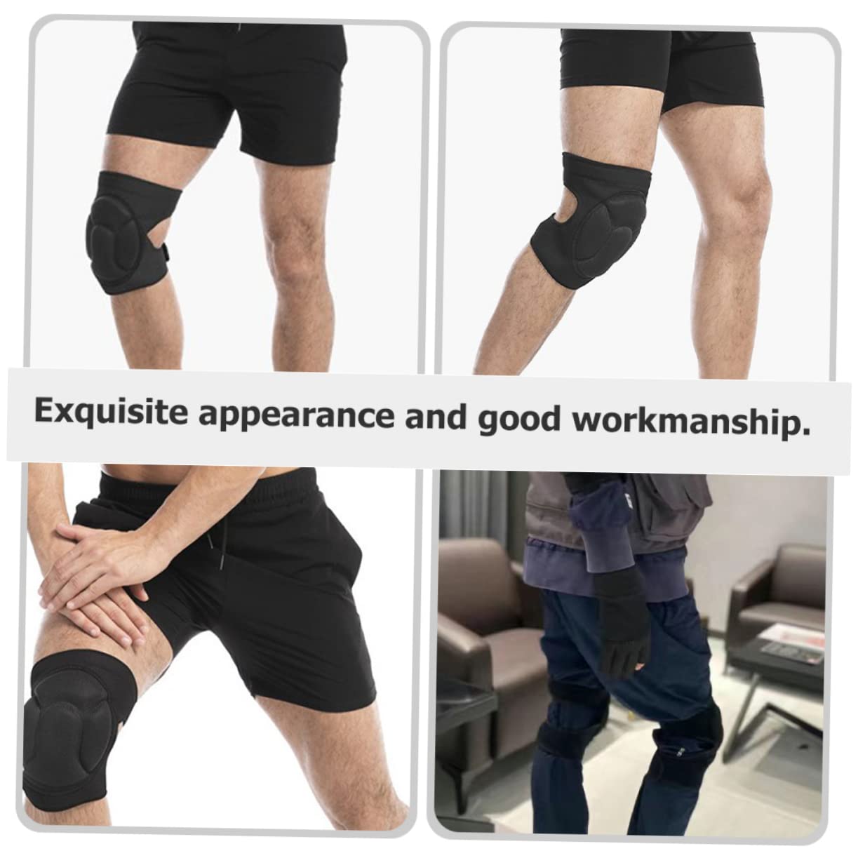 FOMIYES 2pcs Knee Pads for Boys and Girls Adults Comfortable Sports Pads for Basketball Gardening Wrestling Yoga Outdoor