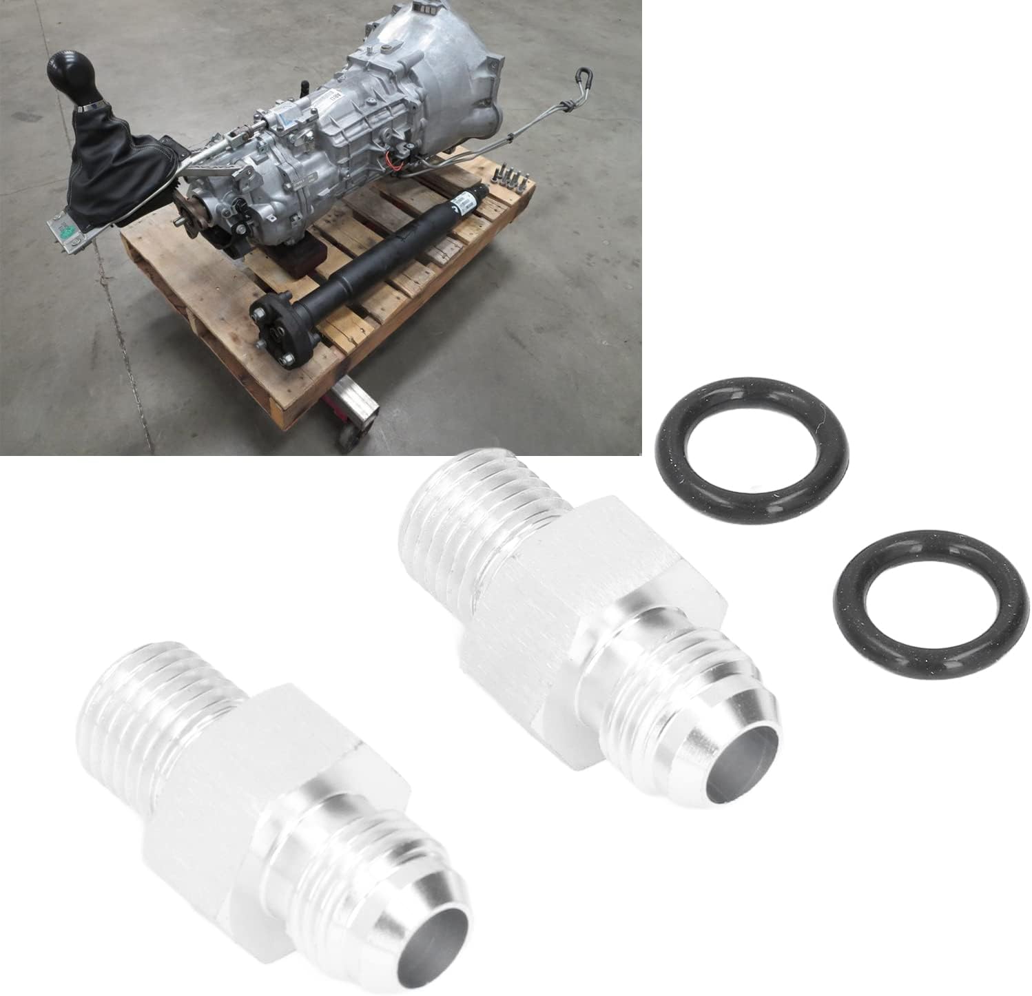 Transmission Cooler Adapter Fittings Pair 6AN to 1/4 in NPSM 316 3000833 TH350 TH400 4L60E 4L70E 700R4 TR6060 Front Rear Port