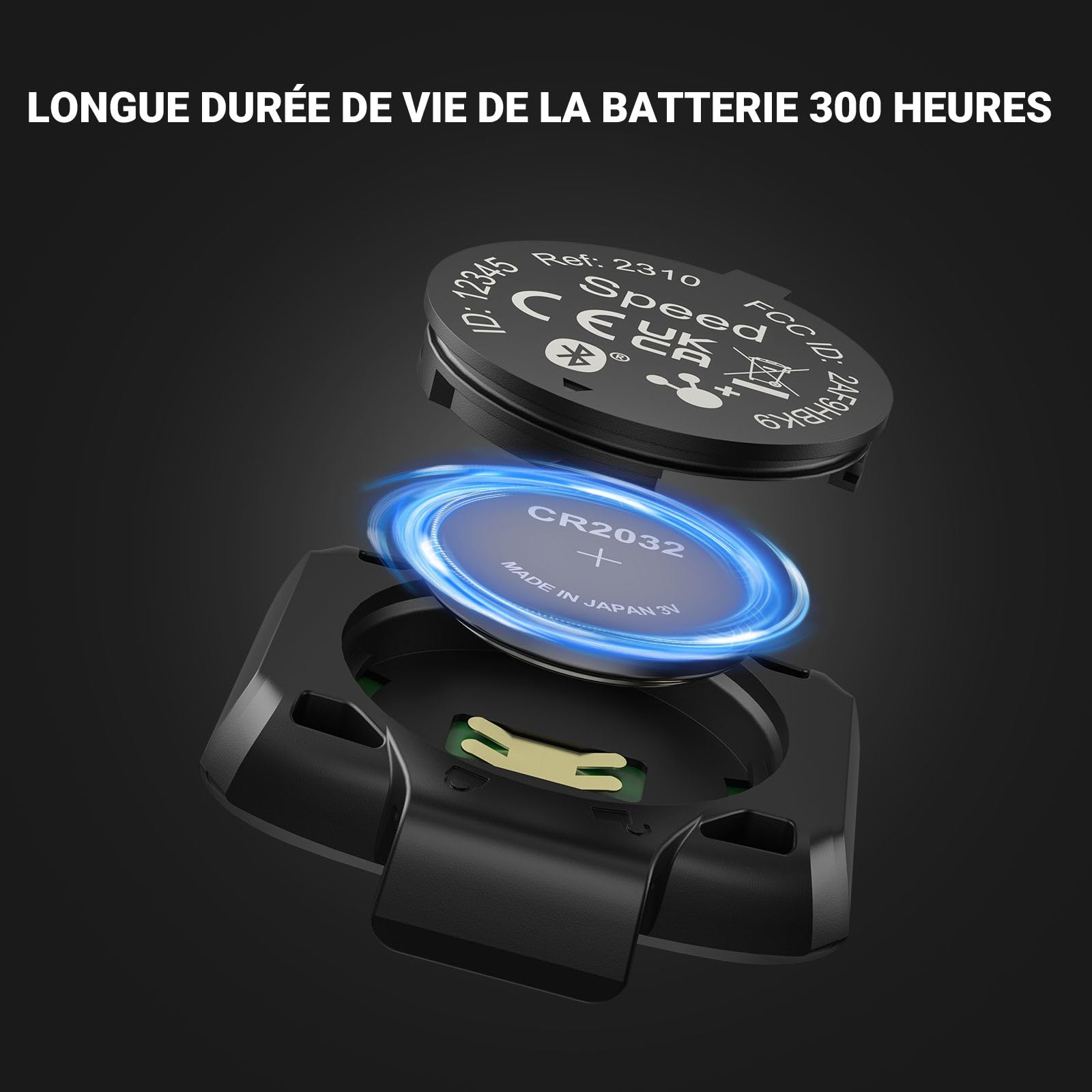 COOSPO BK9S Capteur de vitesse/cadence Bluetooth 5.0 ANT+ sans fil IP67 étanche