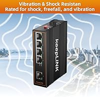 Vista 7 de Interruptor PoE industrial de 5 puertos no gestionado, interruptor de riel DIN Fast Ethernet de 125 W, IP40, rango de temperatura de funcionamiento