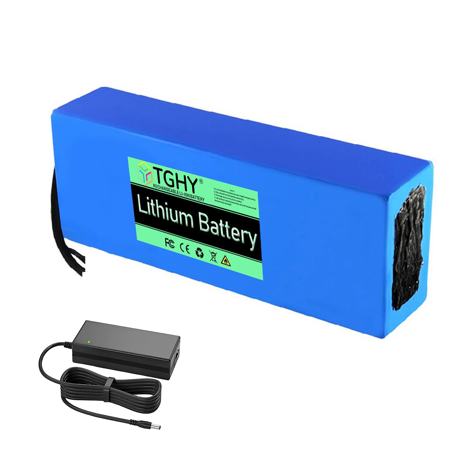 TGHY 48 Volt Motorcycle Battery 48V Ebike Lithium Battery 15Ah 20Ah 25Ah 30Ah 35Ah 40Ah 45Ah 50Ah Tricycle Batteries with Charger,48V40Ah