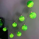 Sezrgiu 1.65m Long 10 Sports Ball Indoor Battery Operated Tennis Shape LED String Lights Night Light for Halloween Christmas Thanksgiving Home Party Children Kids Bedroom Decoration (Tennis)