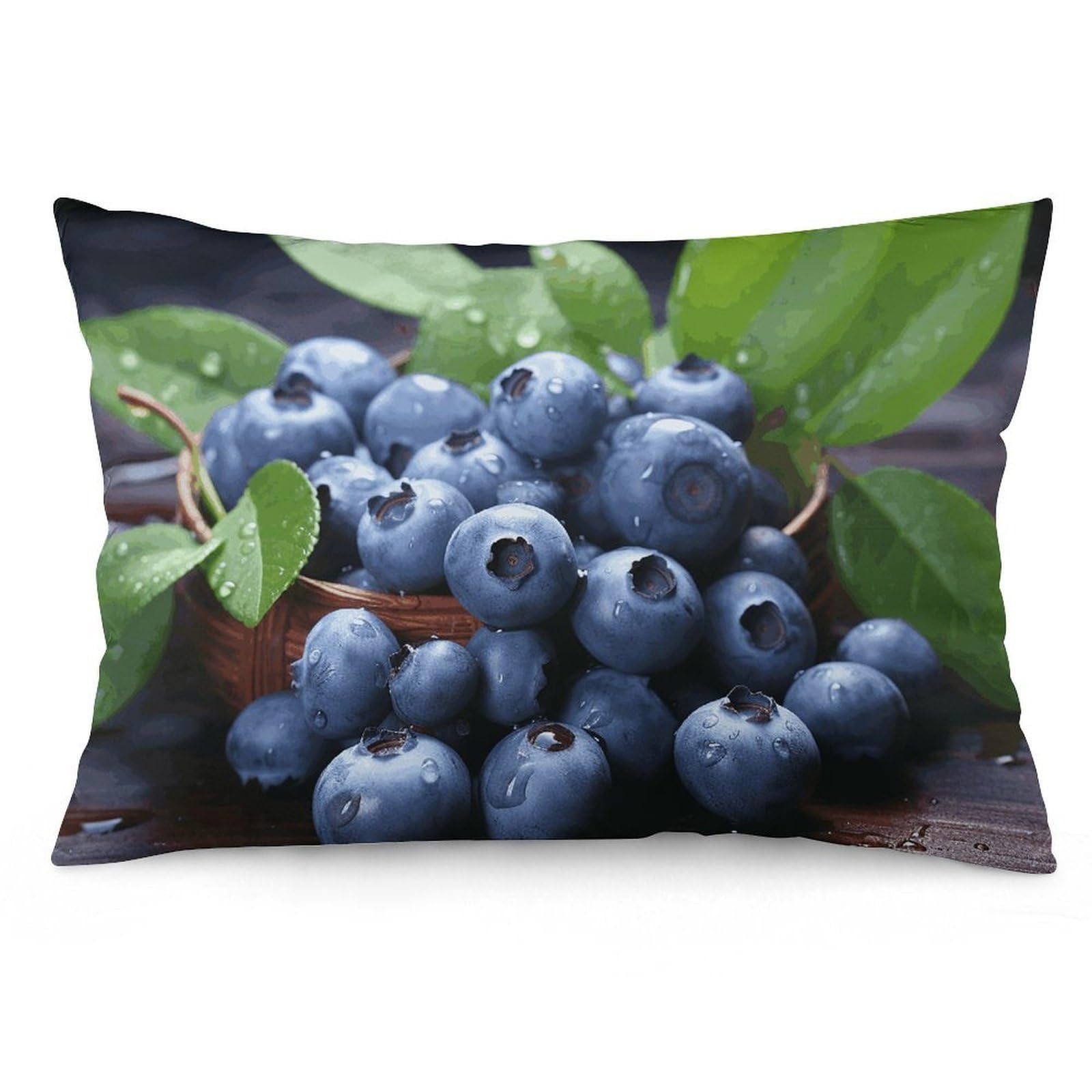 NTVOWPZO 2 Pack Decoration Throw Pillow Covers 16 "x24 Pillowcases Covers Delicious Blueberries Pillowcases Modern Farmhouse Home Decor Sofa Cushions Covers for Couch Bed Living Room