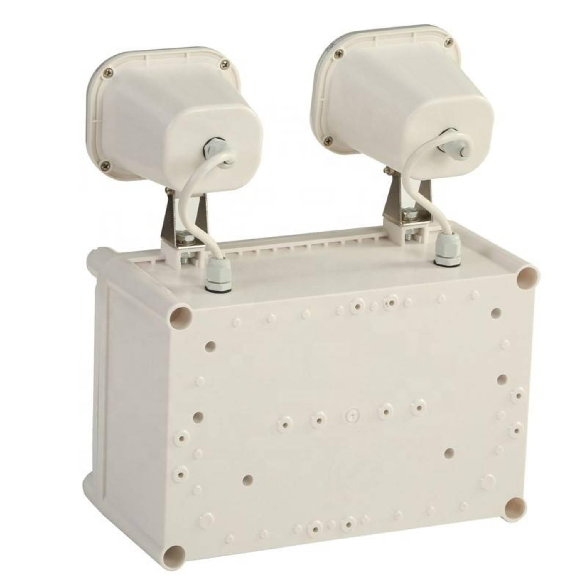 BARCELONA LED Luz de Emergencia LED Industrial 12W (2x6W) IP65 Impermeable – 600 lm – Batería 6V 4500mAh – Autonomía 3h, Activación Automática, Iluminación de Seguridad para Naves, Parkings y Salidas