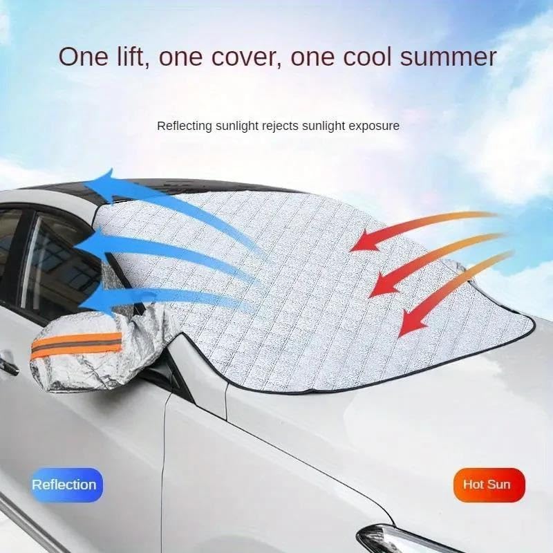 Protector de nieve para coche manta magnética parabrisas delantero cubierta invierno coche L 6