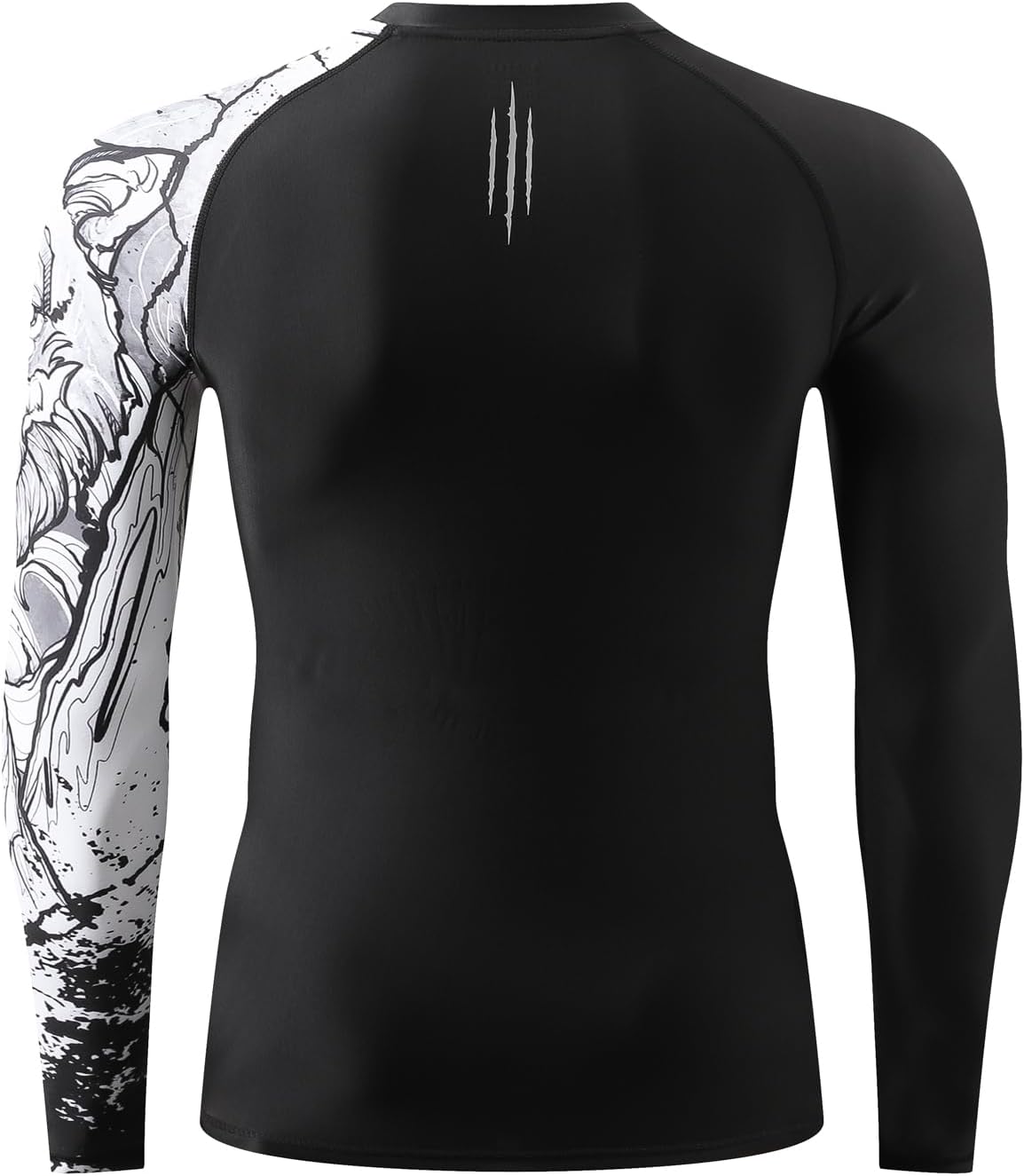 ADOREISM Quick-Dry Men's Long Sleeve Rash Guard UPF 50+ Compression Swim Shirt - Image 4