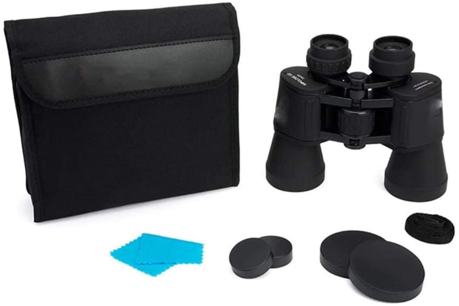 Telescopio portátil Alta Potencia, binoculares exploración 10X50 con Revestimiento múltiple para Senderismo, observación Aves y conciertos Interiores y Exteriores.