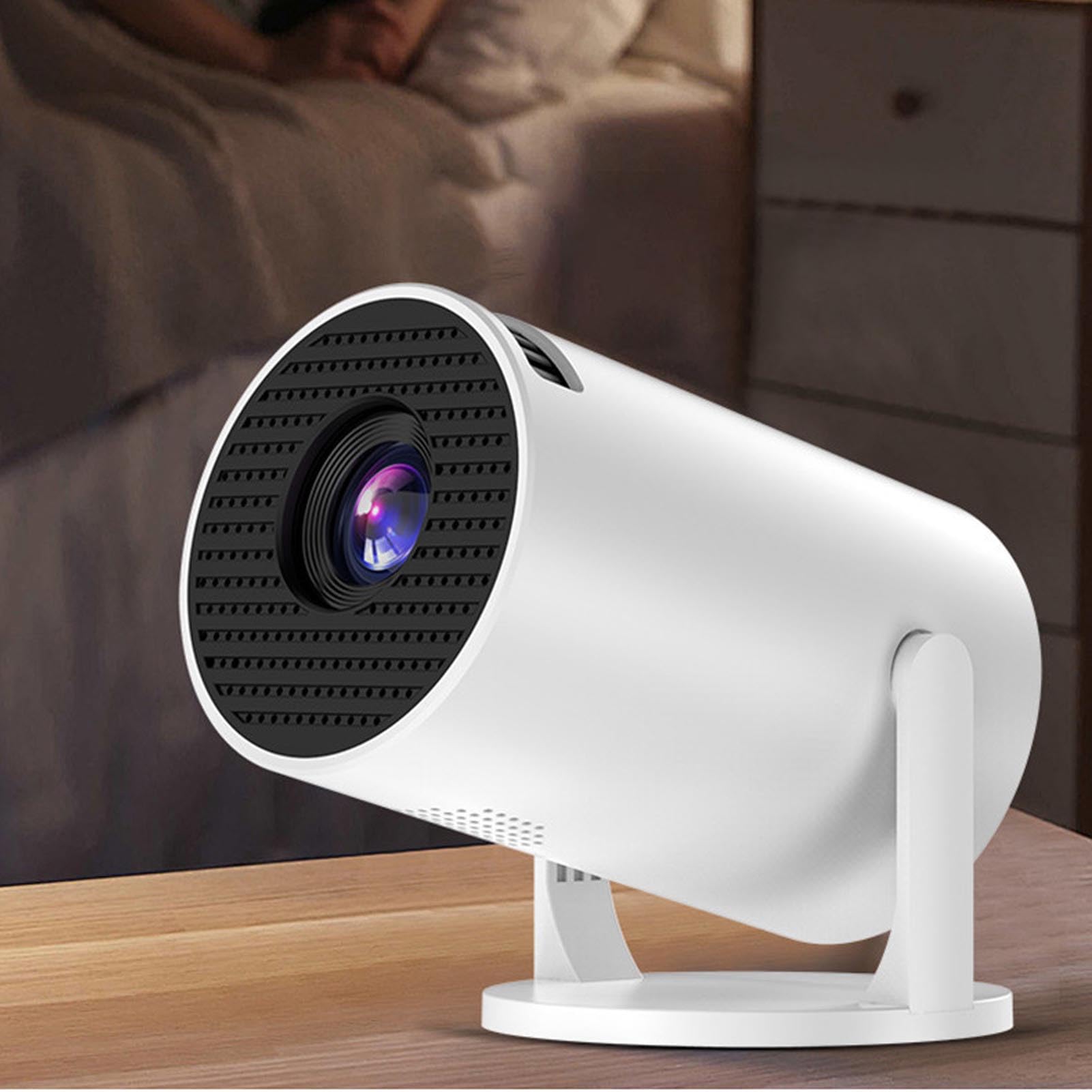 Proyector HD Hogar LED 50 ANSI WiFi Integrado Altavoces Sonido Envolvente Múltiples Interfaces Soporte Proyector Inteligente Portátil para Películas