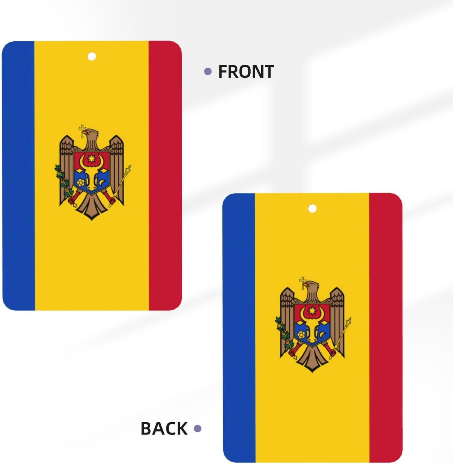 Flag Of Moldova Car Air Fresheners Cards - 6 Pieces,Cardstock Scented Decor For Cars,Bedrooms, Closets image 3