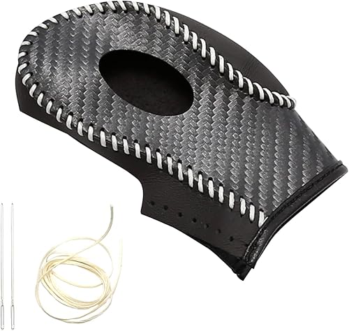 Miniatura 8 de EATAKWARD Funda para perilla de palanca de cambios de fibra de carbono PU para Ford Focus 2012 2013 2014 2015 2016 Ford Fiesta 2014 2015 2016 Ford