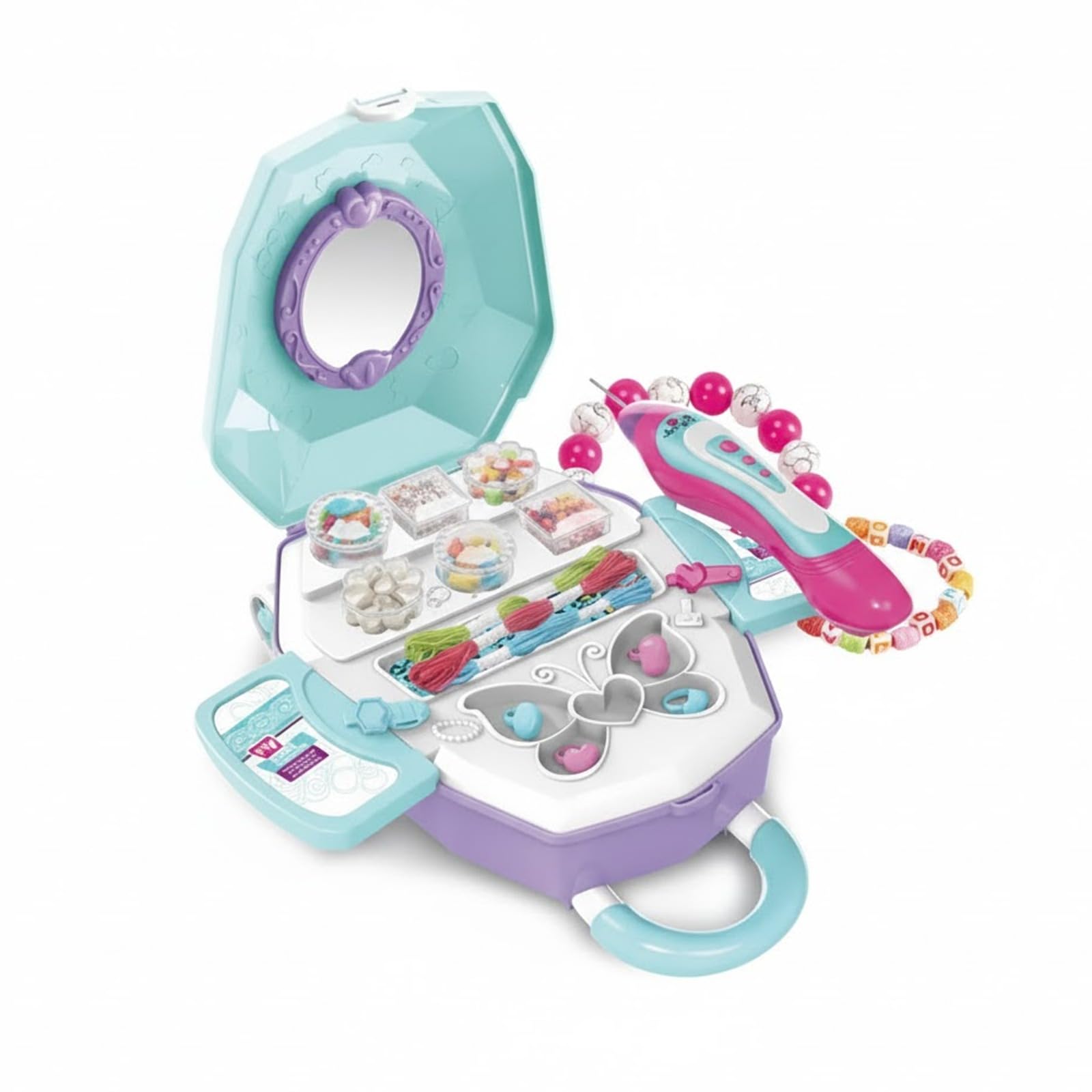 MIXEL Beauty Luggage Playset For Girls, Fashion Girl Toy, Vibrant Colour, Portable And Lightweight, Easy To Use Make-Up, Promoting Interactive Play, Sleek And Modern Design