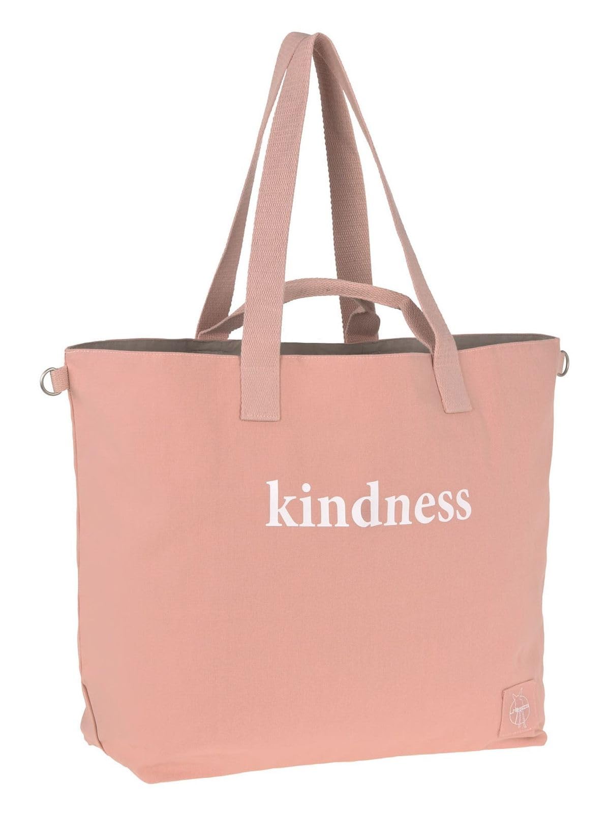 LÄSSIG Baby Einkaufstasche Kinderwagentasche Bio-Baumwolle waschbar/Green Label Cotton Statement Shopper, Rose, 1101034787