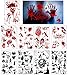 Adesivi Horror di Halloween - simyron 107 pcs Horror Halloween Decorazioni con Impronte di Mani Insanguinate, Decorazione di Halloween Case Stregate Porta Finestra Bagno(9 fogli)