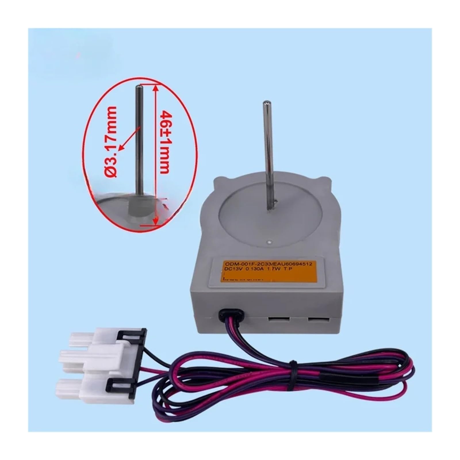 Ventilador,Compatible Con Haier,Refrigerador De Doble Puerta Refrigeración Motor De Enfriamiento CC EAU 60694512 DD Motor De Refrigerador Con Cuchilla De Repuesto