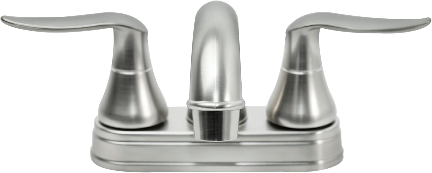 Dura Faucet Elegant Arc Spout RV Lavatory Faucet (Brushed Satin Nickel)