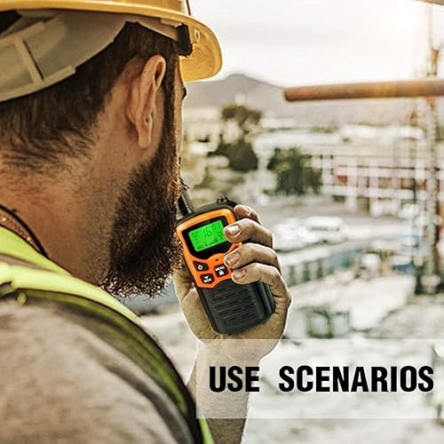 Miniatura 5 de Walkie Talkies MOICO Walkie Talkies de largo alcance para adultos con 22 canales FRS Walkie Talkie familiar con linterna LED VOX pantalla LCD para