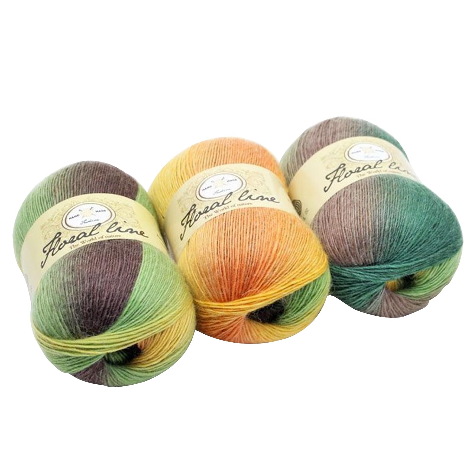 Jarsense Wool Yarn 100g Rainbow Yarn DIY Hand Knitting Yarn Crochet Yarn for Sweater Scarf Gloves Hat Blanket (202#)