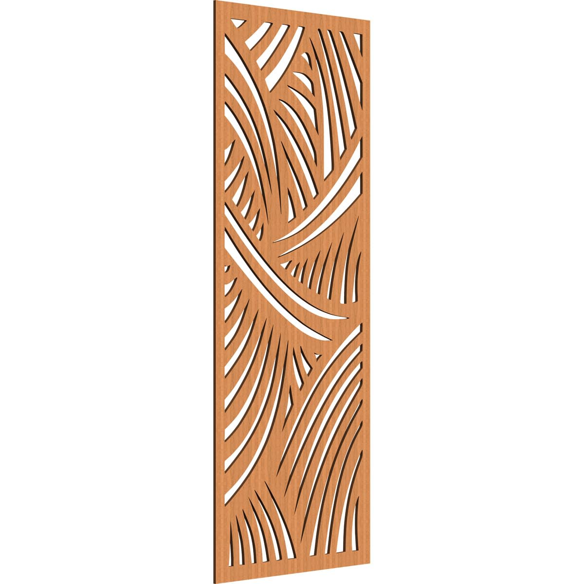 31 3/8"W x 79 3/8"H x 3/8"T Chester Decorative Fretwork Wood Wall Panels, Cherry