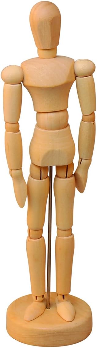 Wooden Male Manikin - Sectioned Full Body Artist Mannequin - Yazycraft
