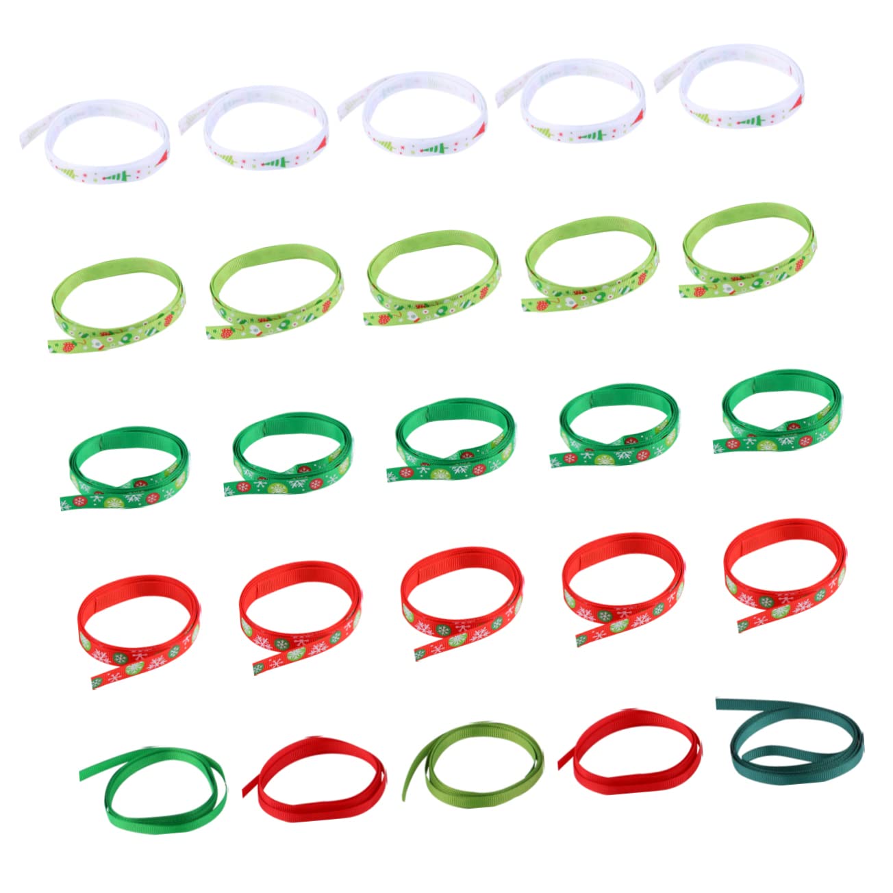 STOBOK 2 Sätze Geschenkband Weihnachtsband Diy Weihnachtsbaumbänder Dekorationen Bogen Basteln Ribbon Bandfeile Bandmaterial Selber Machen Weihnachtsdekorationsband Polyester 25 Stück * 2