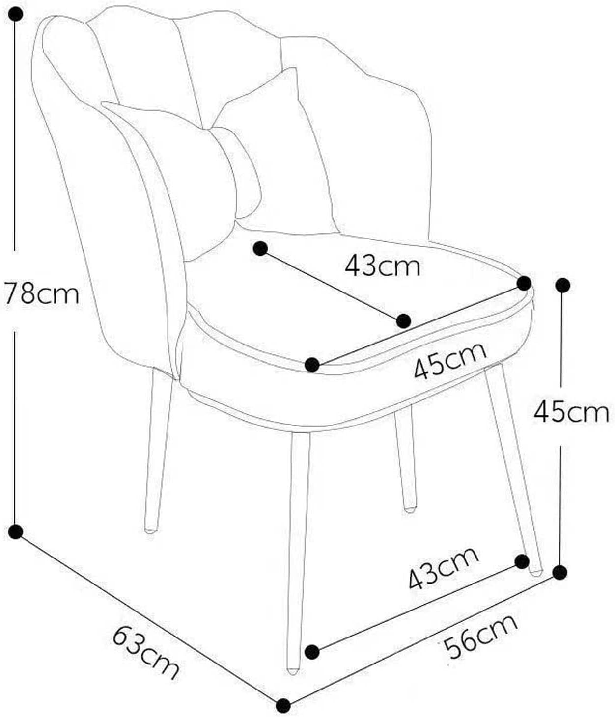 Chaise de bureau moderne avec grand design de coquillage et pieds en métal, jolie chaise de bureau, salle à manger, maquillage, chaise avec coussin pour chambre à coucher, pieds vert/doré