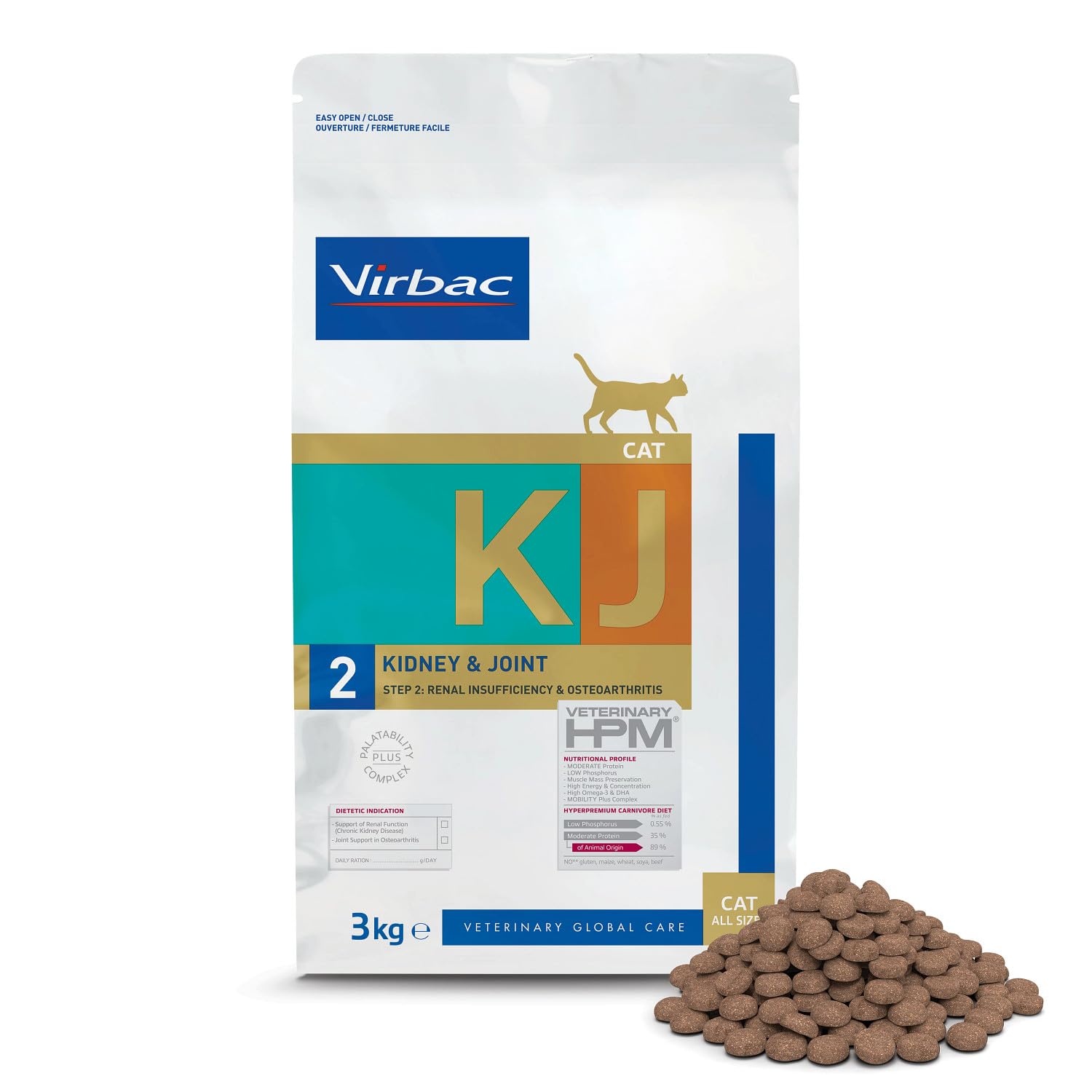VIRBAC HPM Feline Kidney & Joint KJ2 3KG