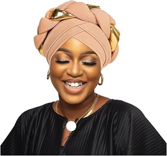 Color Blocking Fried Dough Twists Headband Hat Cross Plait Hat