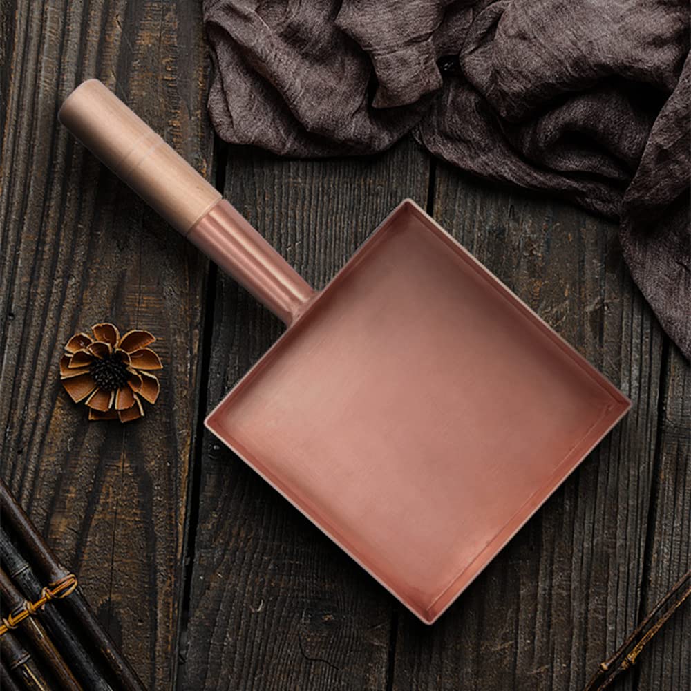 Amazon | 【桜の愛】 純銅製 玉子焼鍋 卵焼き器 木製のふた 関西