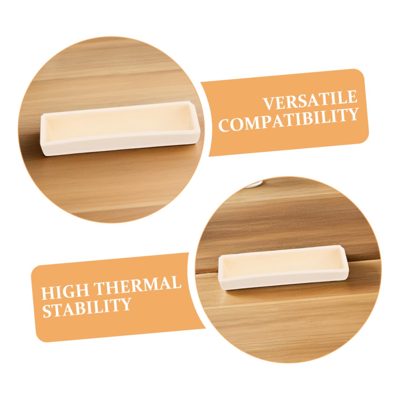 TEHAUX Laboratory Corundum Crucible Boat Tube Furnace Burning Holder High Purity Alumina Sintering Tray Heat Resistant Lab Equipment