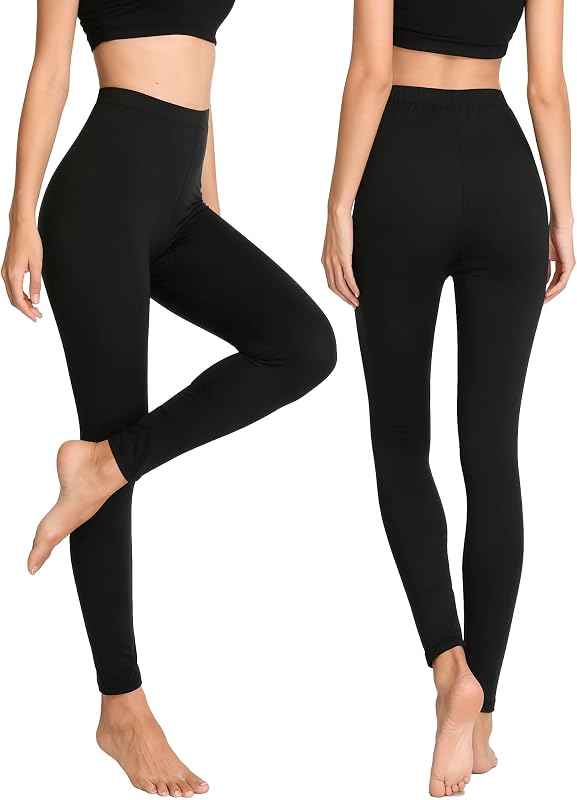 Women Long Johns Thermal Pants, Fleece Lined Base Layer Bottoms Leggings | Lightweight Compression Leggings Winter Gear, Womens Thermal Underwear Tights, long johns for Women, Skiing Base Layer