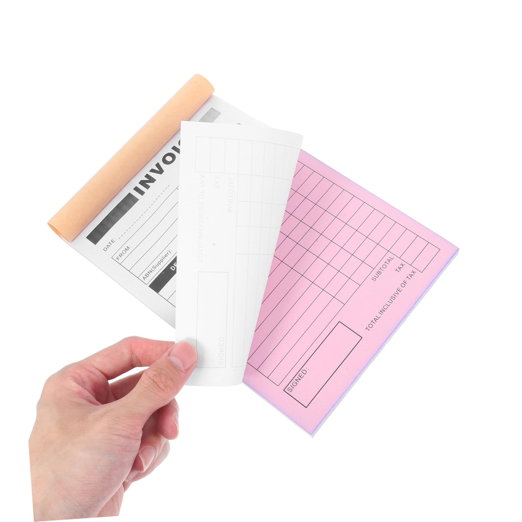 Rechnungs und Notizblock mit Kartonunterlage, 5 Stück, Papier
