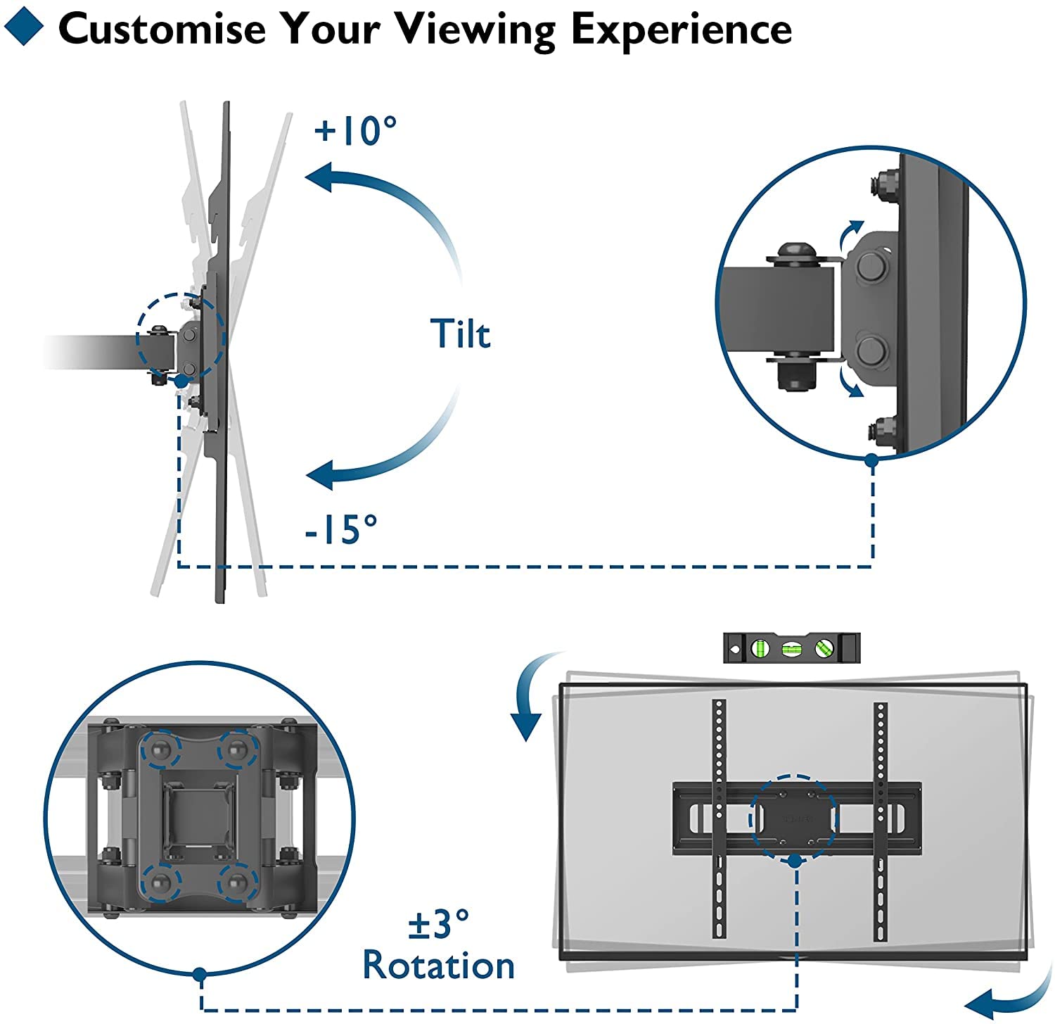 BONTEC (ボンテック) テレビウォールマウントブラケット ほとんどの26~ Amazon | BONTEC (ボンテック) テレビウォールマウント