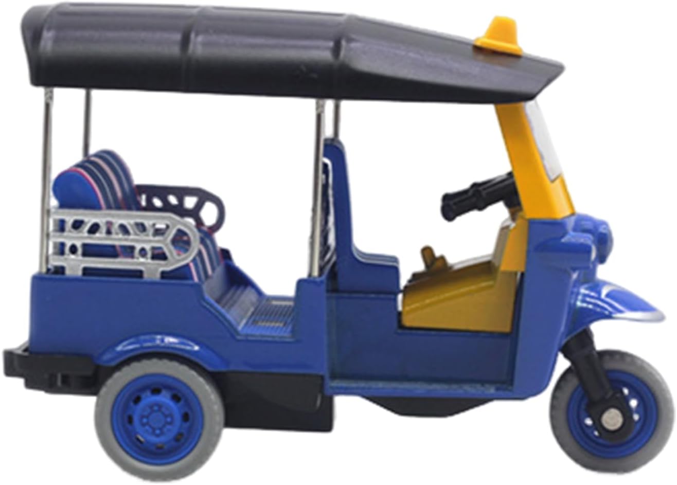 Thai Tricycle Model Simulated Toy Alloy Tricycles Model for Kids and Collectors in Bright Color with Alloy Construction Tricycle Toy