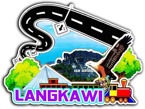 Langkawi Malasia imán de nevera de madera 3D monumentos de viaje coleccionables, recuerdos decorativos hechos a mano -2323