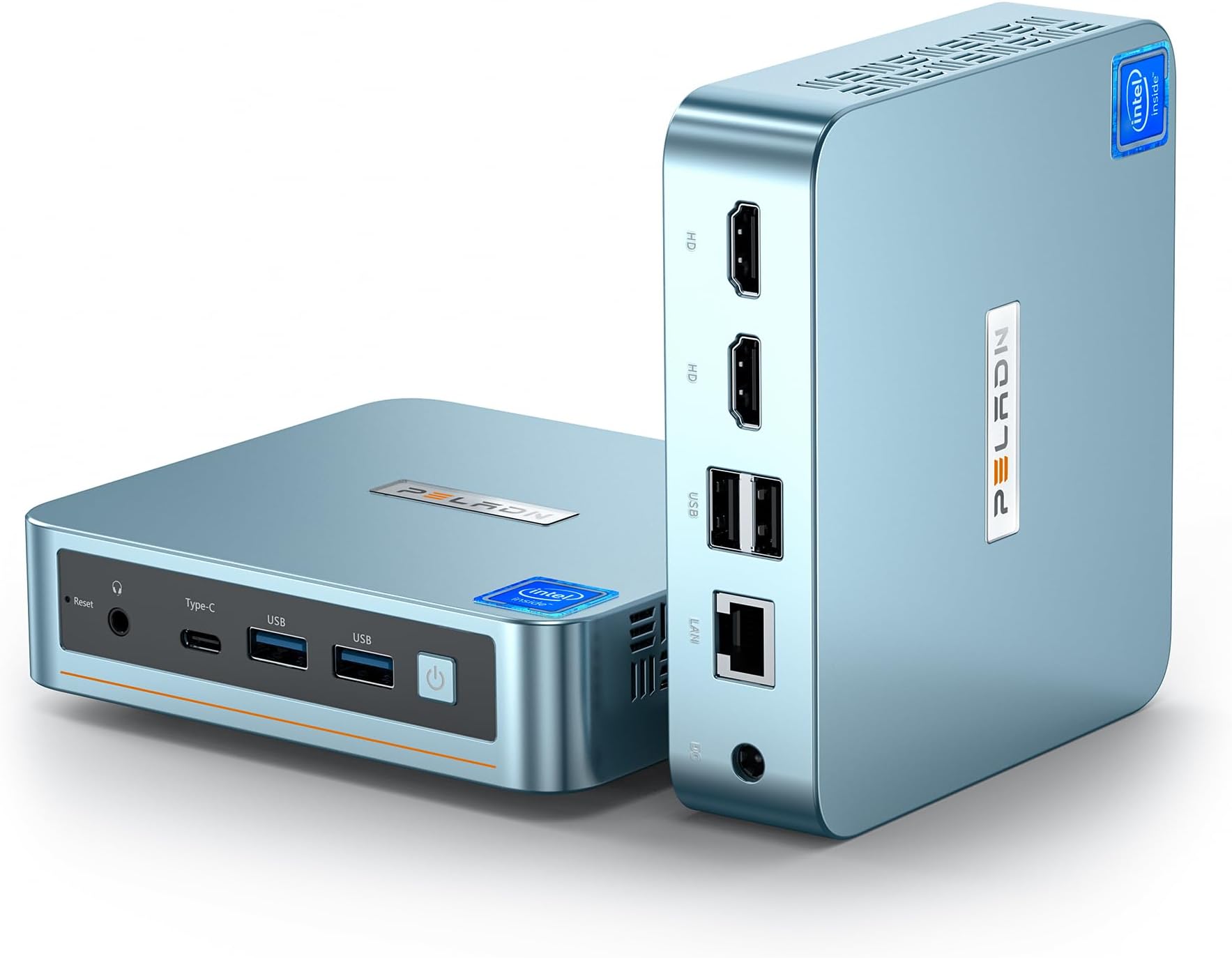 PELADN WI-6 Pro Mini PC, Intel 12th Gen Alder Lake- N100(up to 3.4GHz), 16GB DDR4 3200Mhz RAM 512GB M.2 PCIe SSD, Desktop Computer Support 4K Dual Display/USB3.2/WiFi 5/BT4.2/Win 11 Pro