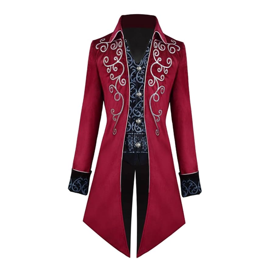 Amazon | rockible 男性女性中世ゴシック燕尾服朝のスチーム