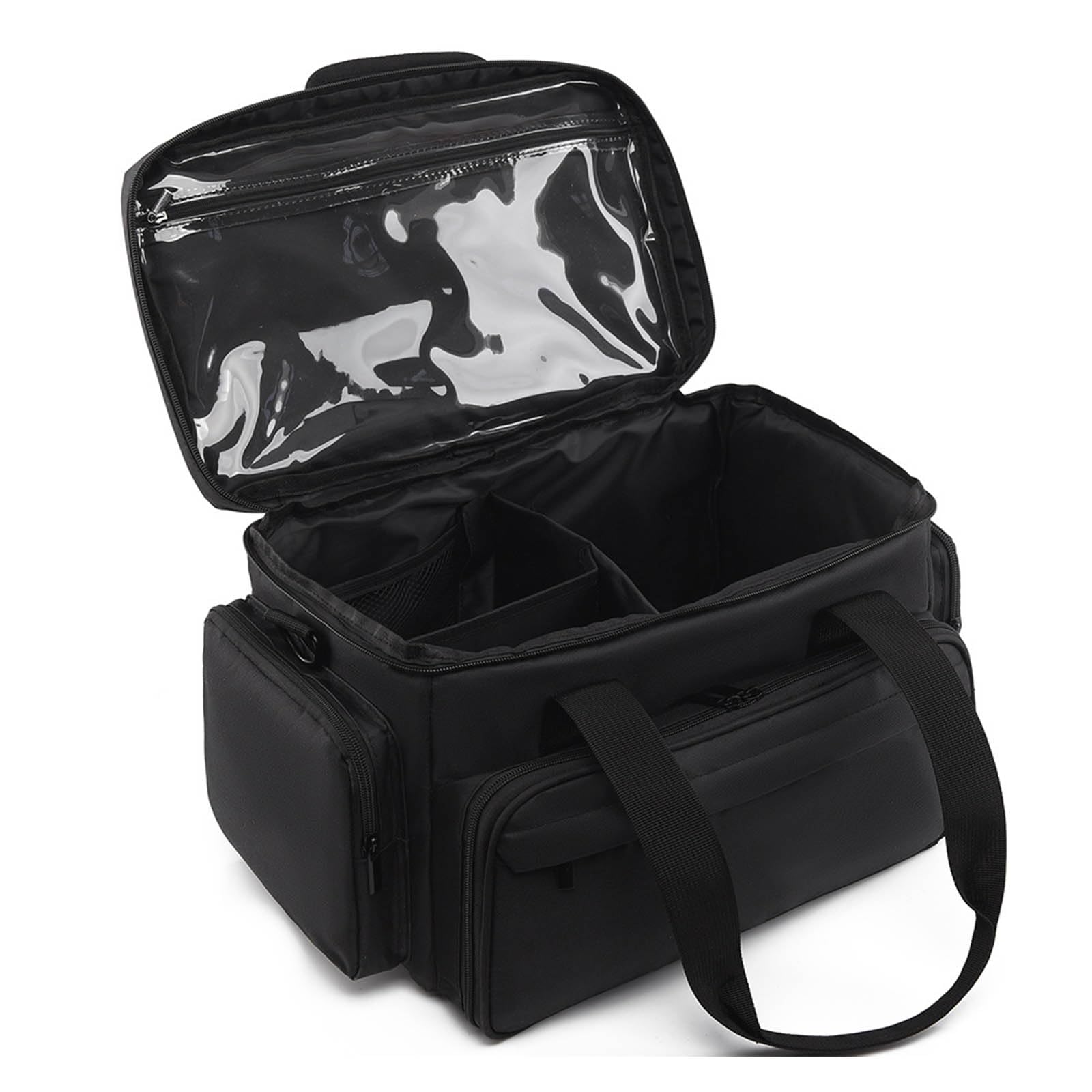 Neceser extensible con varios compartimentos, resistente bolsa de maquillaje de poliéster, bolsa de viaje para mujer, organizador de cosméticos extraíble para viajes