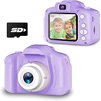 Vista 8 de Seckton Cámara de selfie mejorada para niños, regalos de cumpleaños de Navidad para niños de 3 a 9 años, cámaras de video digitales HD para niños