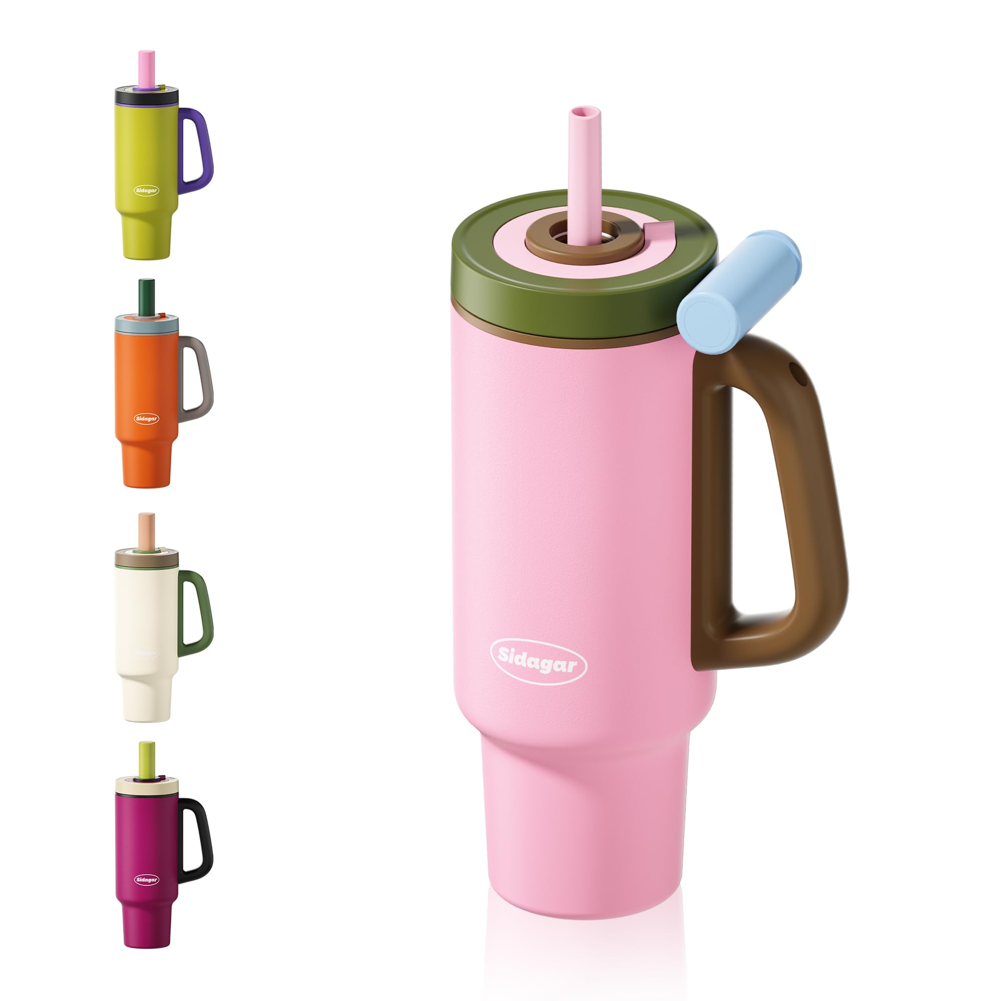 Amazon.com: Sidagar Tumbler with Handle,36 oz Ceramic Lined Travel