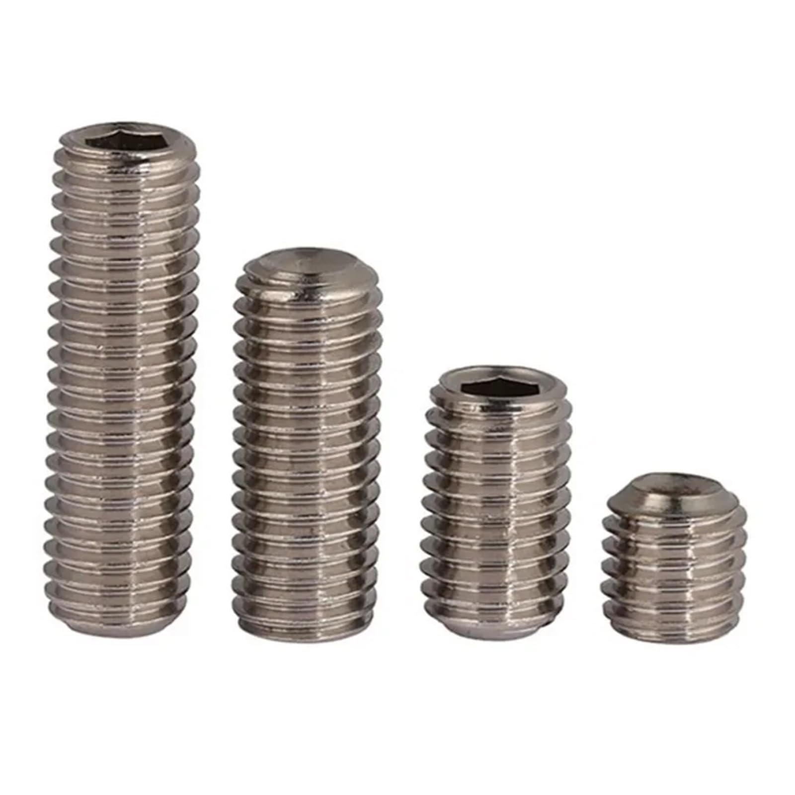 25-100 Szt. M4-0,7 304 Zestaw Śrub Z Łbem Sześciokątnym Ze Stali Nierdzewnej Wkrętami Dociskowymi DIN 916(M4X 35mm-100pcs)
