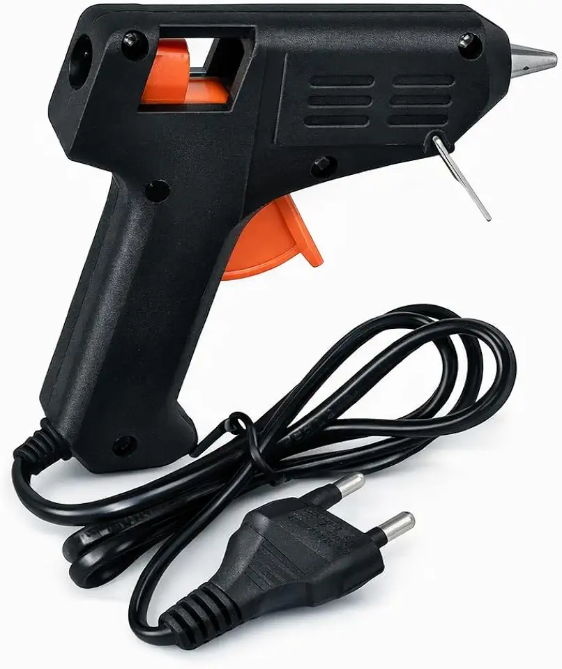 Pistola de Cola Quente 8W Bivolt para Artesanato e Reparos Domésticos Aquecimento Rápido Bastão 7mm